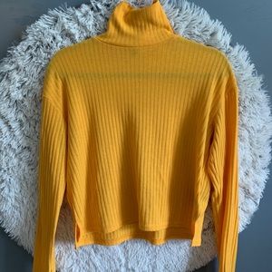 H&M Yellow Turtleneck Top